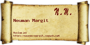 Neuman Margit névjegykártya